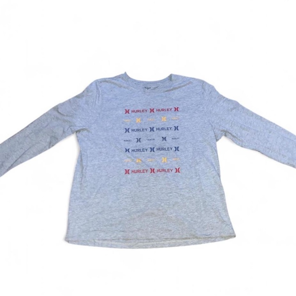 Grey Hurley Long Sleeve (Multi Color Logo
Front Print)
